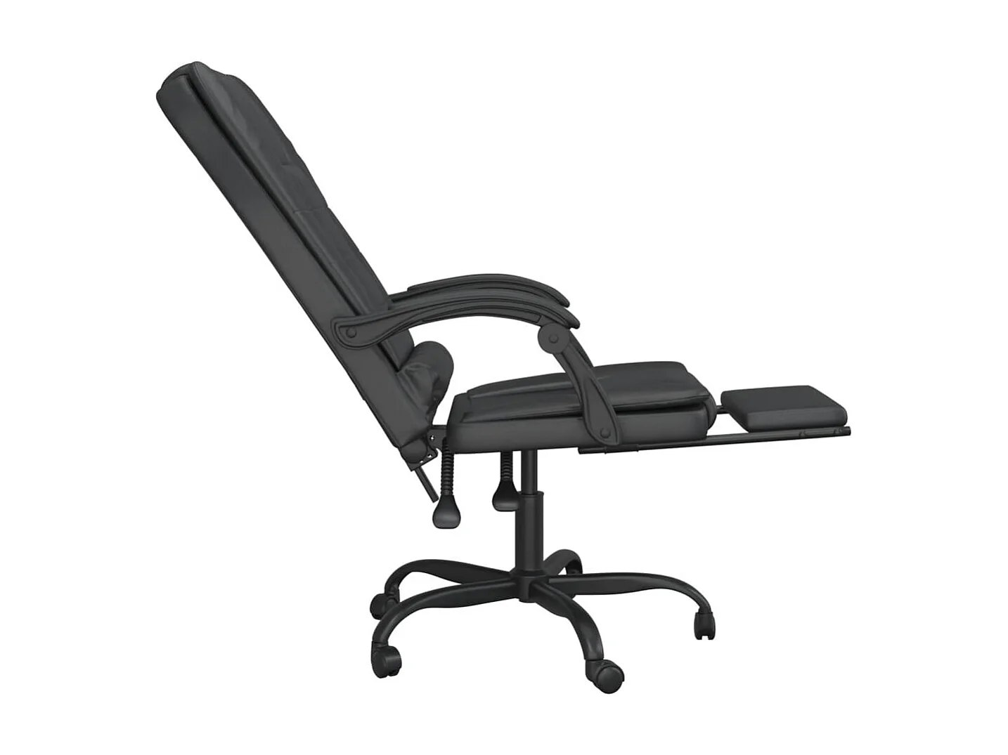Fauteuil de massage inclinable de bureau Noir Similicuir