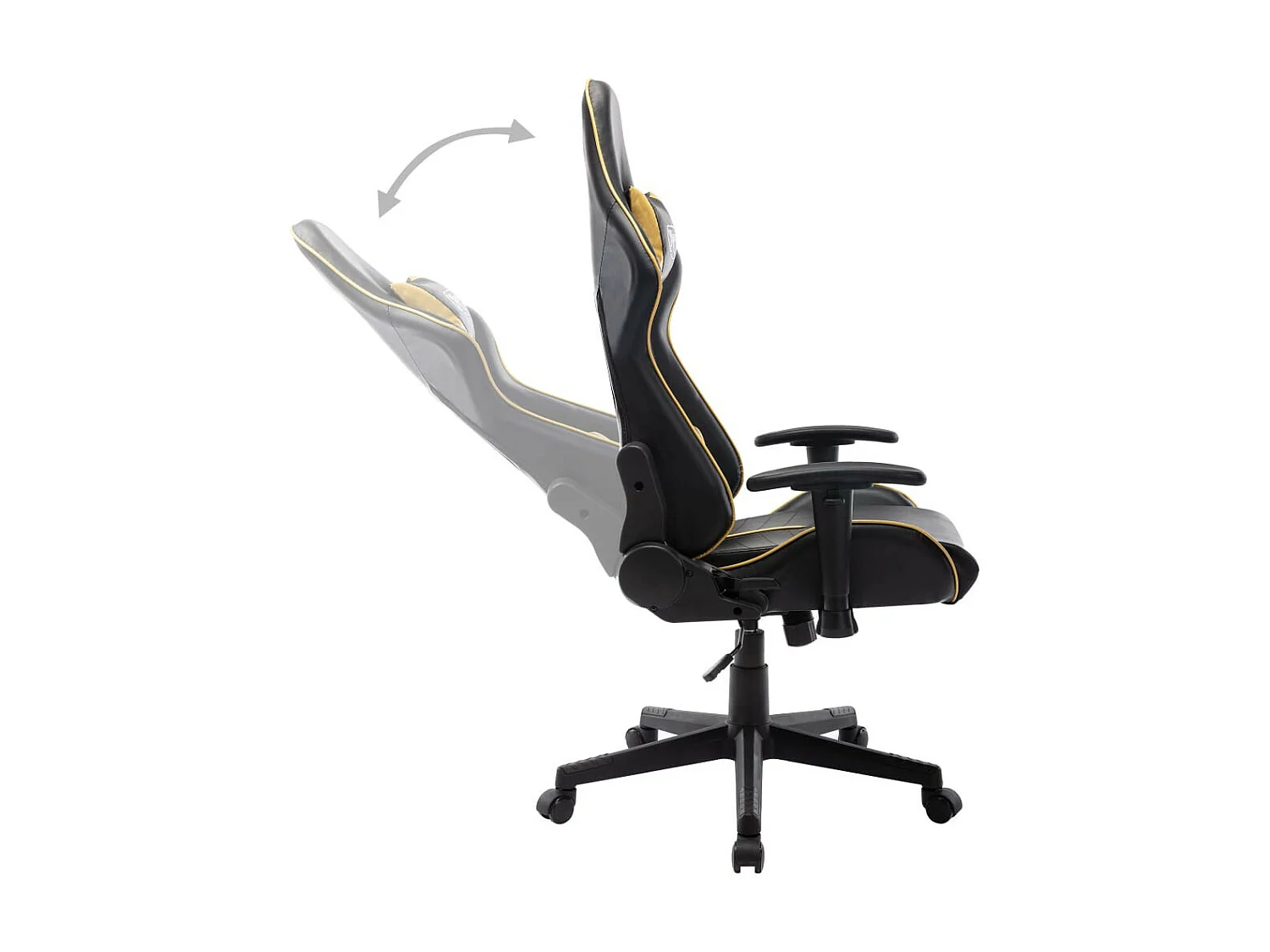 Chaise de jeu Noir et doré Cuir artificiel