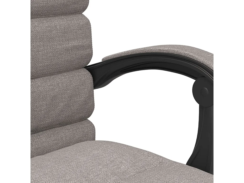 Fauteuil de massage inclinable de bureau Taupe Tissu