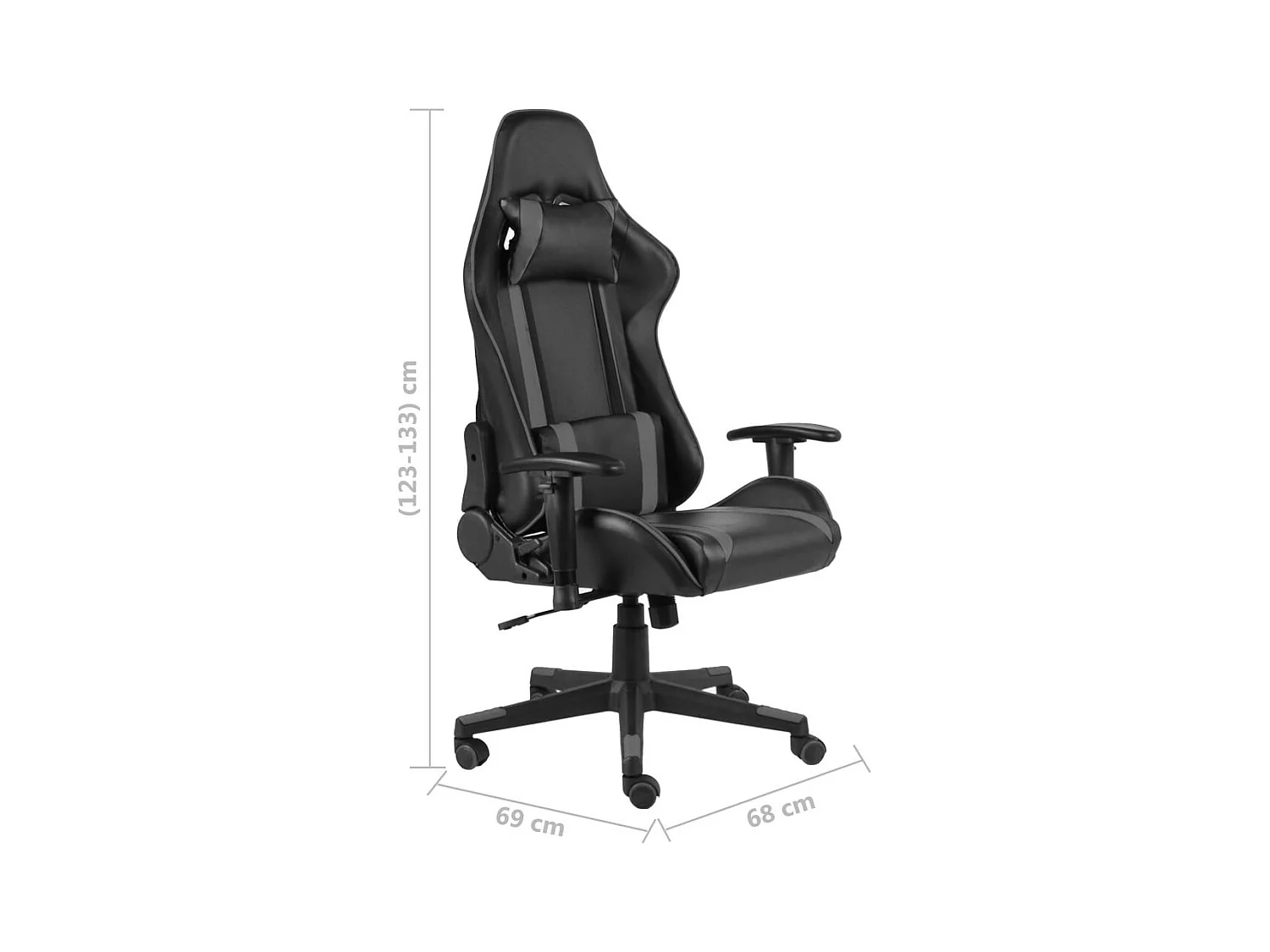 Chaise de jeu pivotante Gris PVC 2