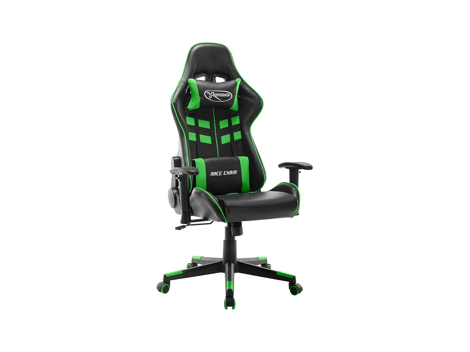 Chaise de jeu Noir et vert Cuir artificiel