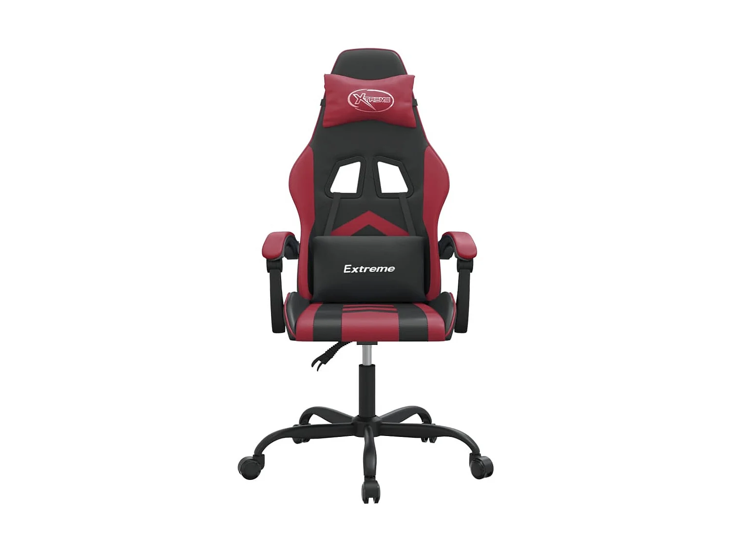 Chaise de jeu Noir et rouge bordeaux Similicuir 2