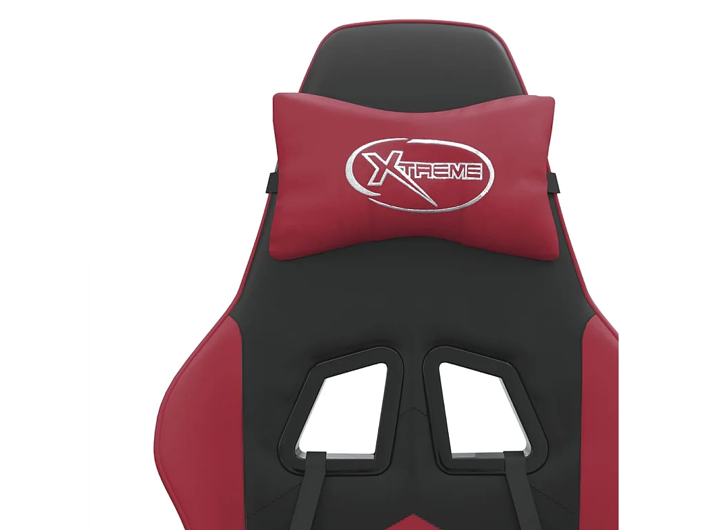 Chaise de jeu Noir et rouge bordeaux Similicuir 2