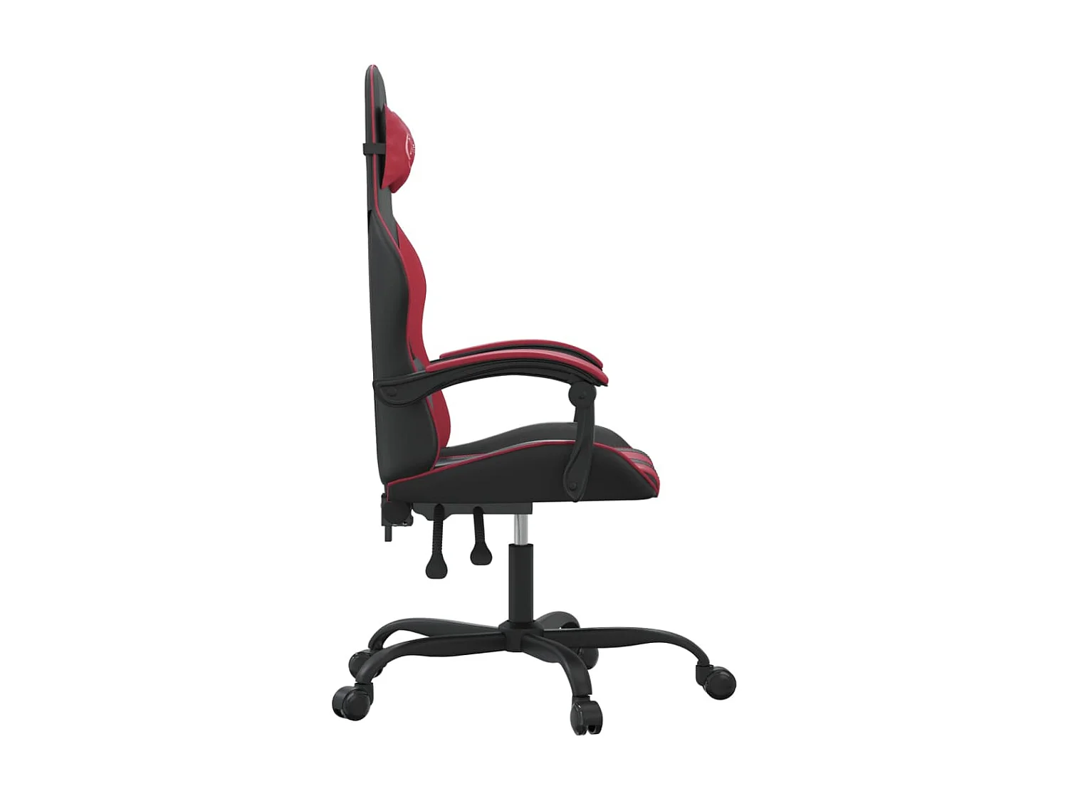 Chaise de jeu Noir et rouge bordeaux Similicuir 2