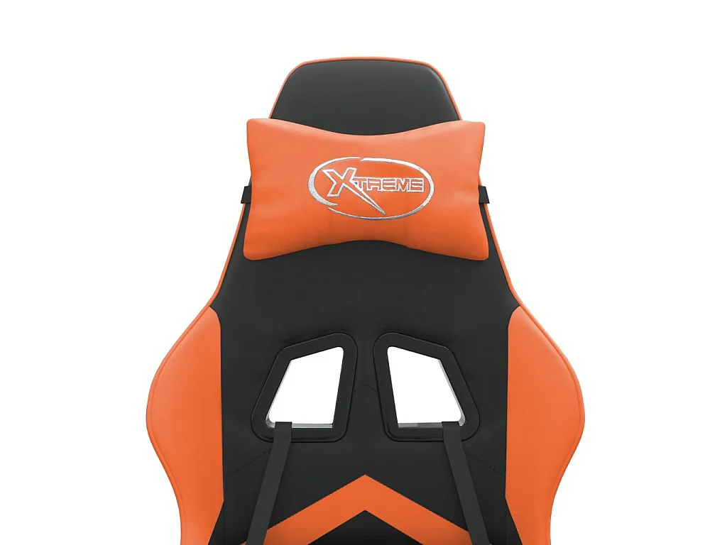 Chaise de jeu Noir et orange Similicuir