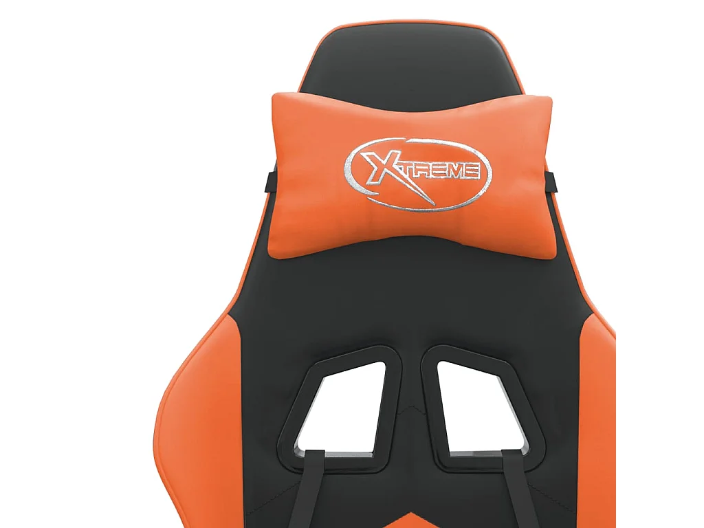 Chaise de jeu Noir et orange Similicuir