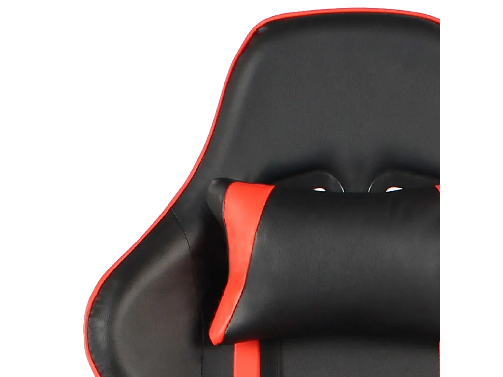 Chaise de jeu pivotante avec repose-pied Rouge PVC