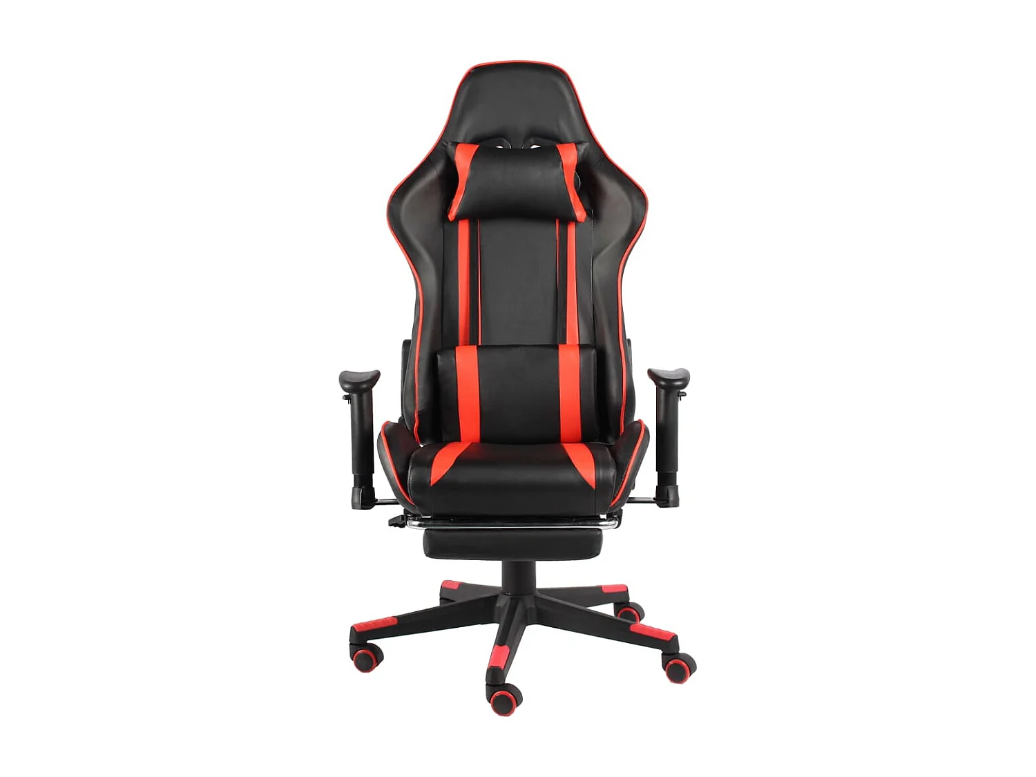 Chaise de jeu pivotante avec repose-pied Rouge PVC