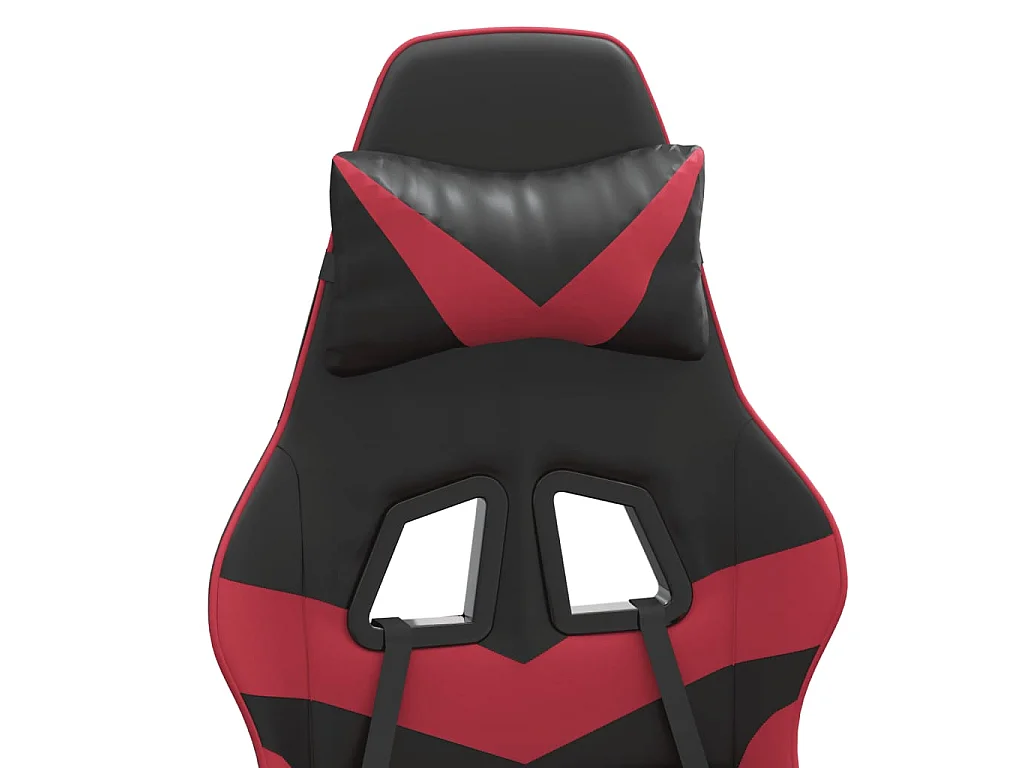 Chaise de jeu Noir et rouge bordeaux Similicuir