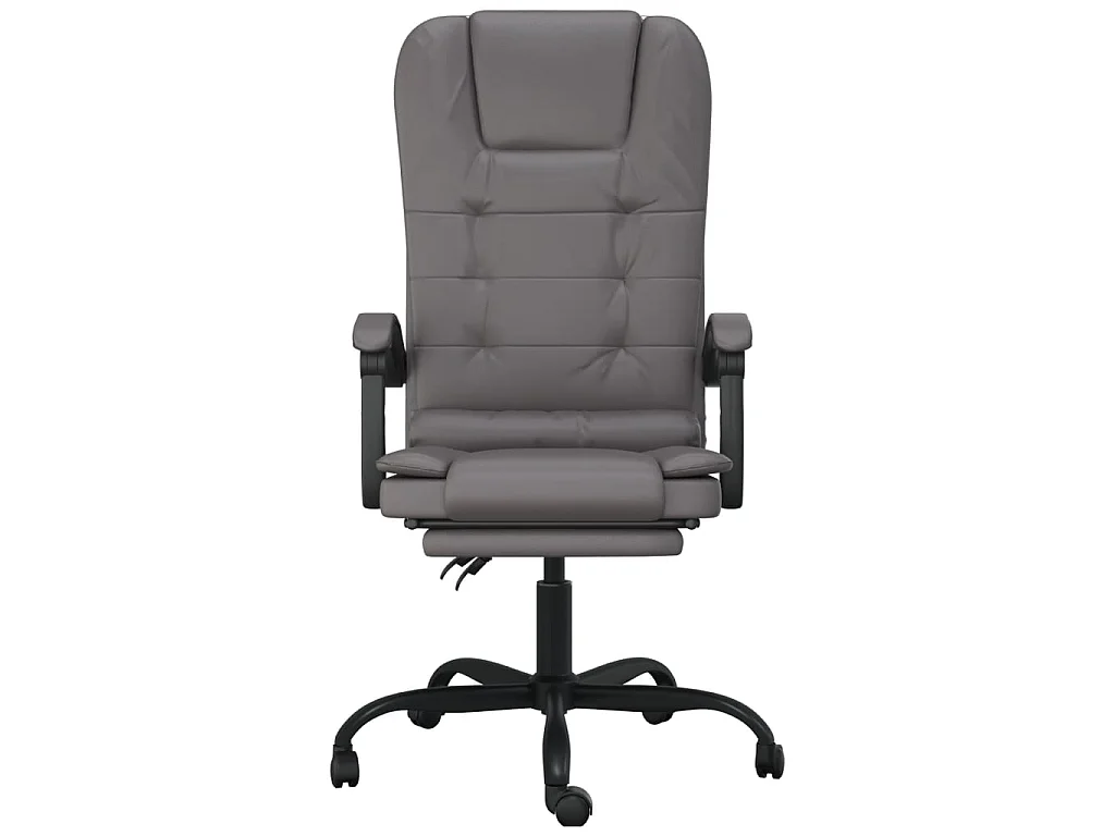 Fauteuil de massage inclinable de bureau Gris Similicuir
