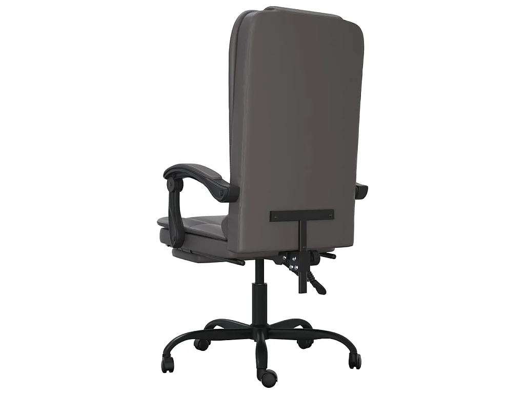 Fauteuil de massage inclinable de bureau Gris Similicuir