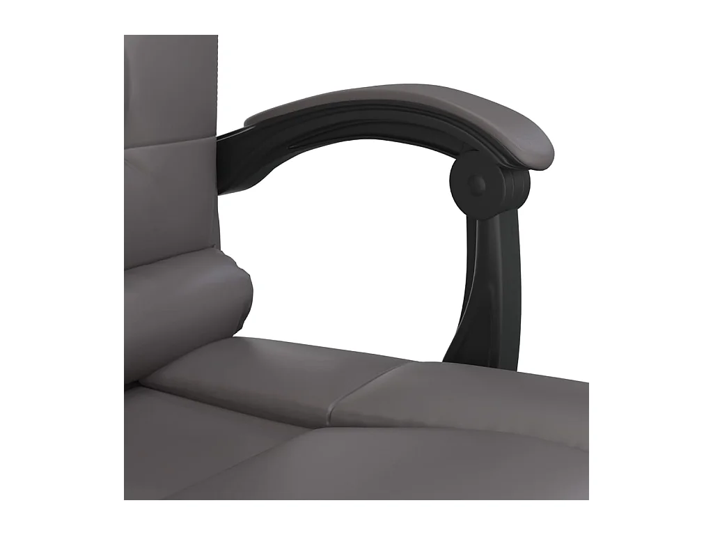 Fauteuil de massage inclinable de bureau Gris Similicuir