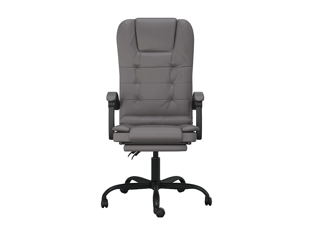 Fauteuil de massage inclinable de bureau Gris Similicuir