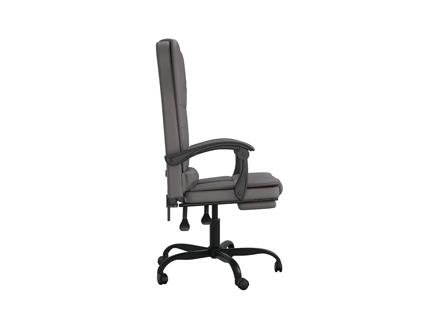 Fauteuil de massage inclinable de bureau Gris Similicuir