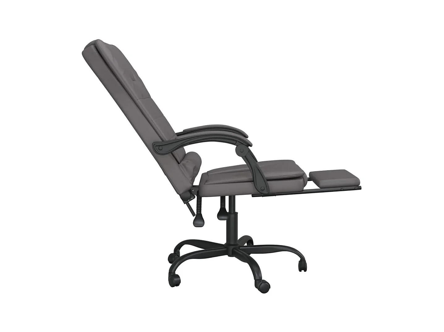 Fauteuil de massage inclinable de bureau Gris Similicuir