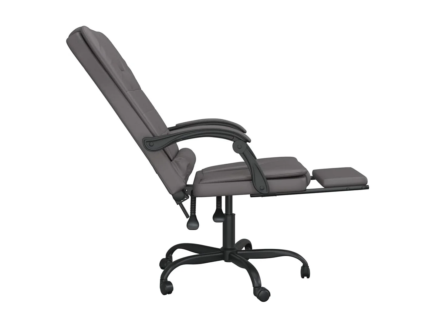 Fauteuil de massage inclinable de bureau Gris Similicuir