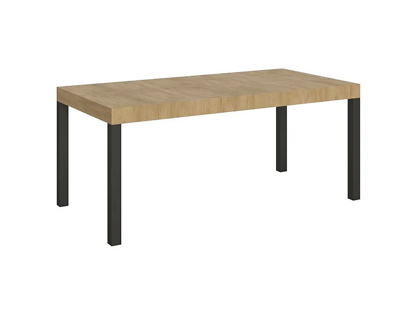 Table à manger extensible Karry-Couleur Naturel-Sur roulettes-180 à 440cm