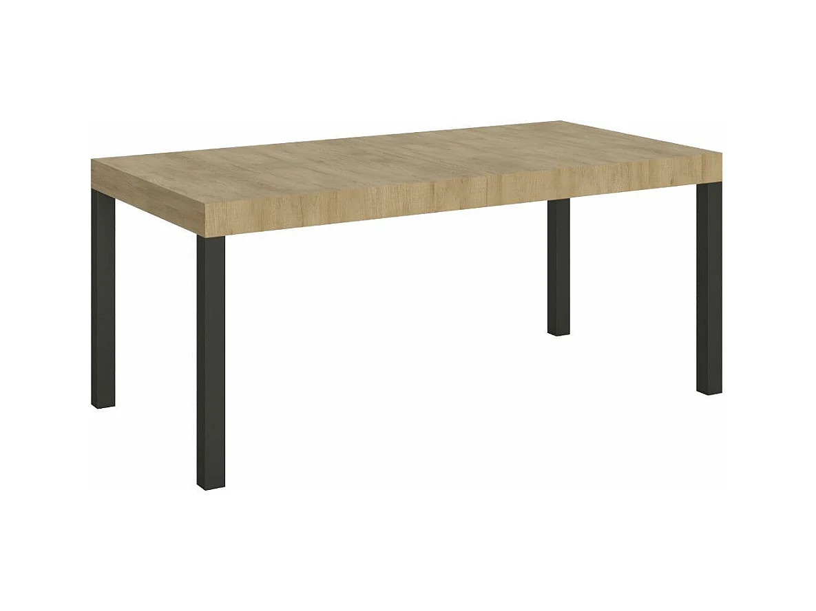 Karry uitschuifbare eettafel-Kleur Bruin-Steun 4 voet-Uitschuifbare breedte