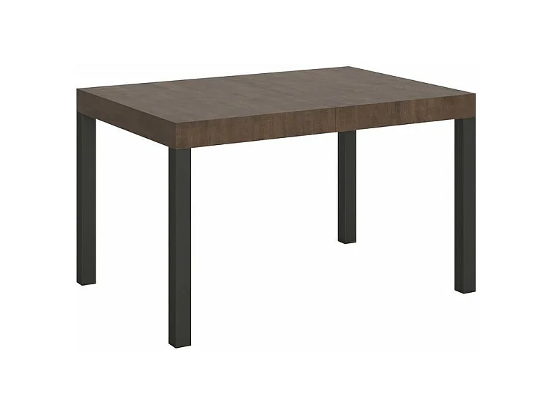 Table à manger extensible Karry-Couleur Marron-4 pieds-130 à 390cm