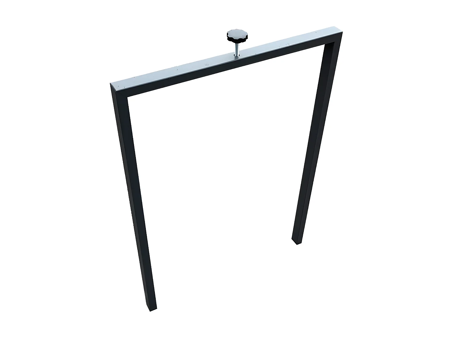 Table extensible gris béton et pieds bois blanc 6 à 20 places Kristo 180 à 440cm-4 pieds