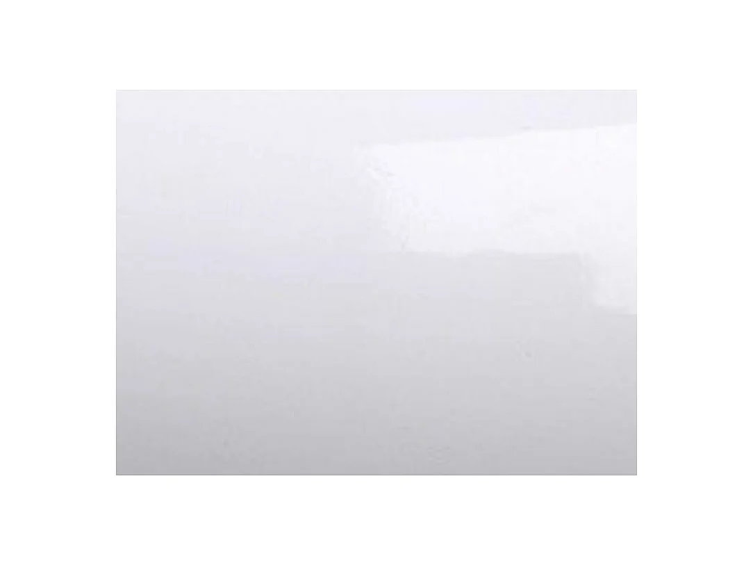 Table rectangulaire extensible orientale 6 à 10 personnes L 130 à 234cm blanc brillant et pieds métal doré Kazay