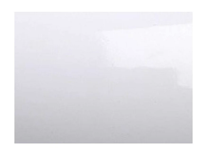 Table rectangulaire extensible orientale 6 à 10 personnes L 130 à 234cm blanc brillant et pieds métal doré Kazay