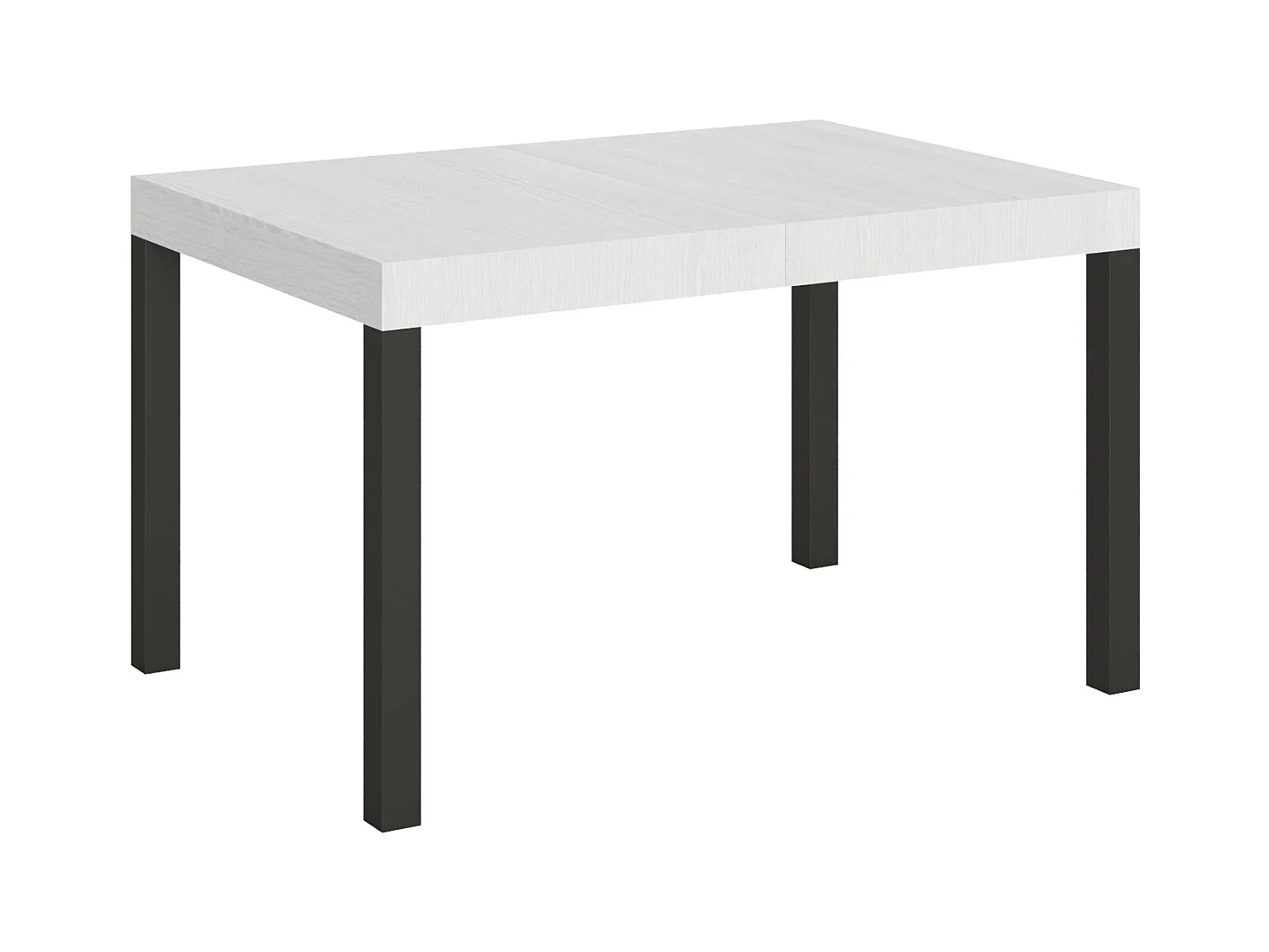 Table à manger extensible Karry-Couleur Blanc-Sur roulettes-130 à 390cm