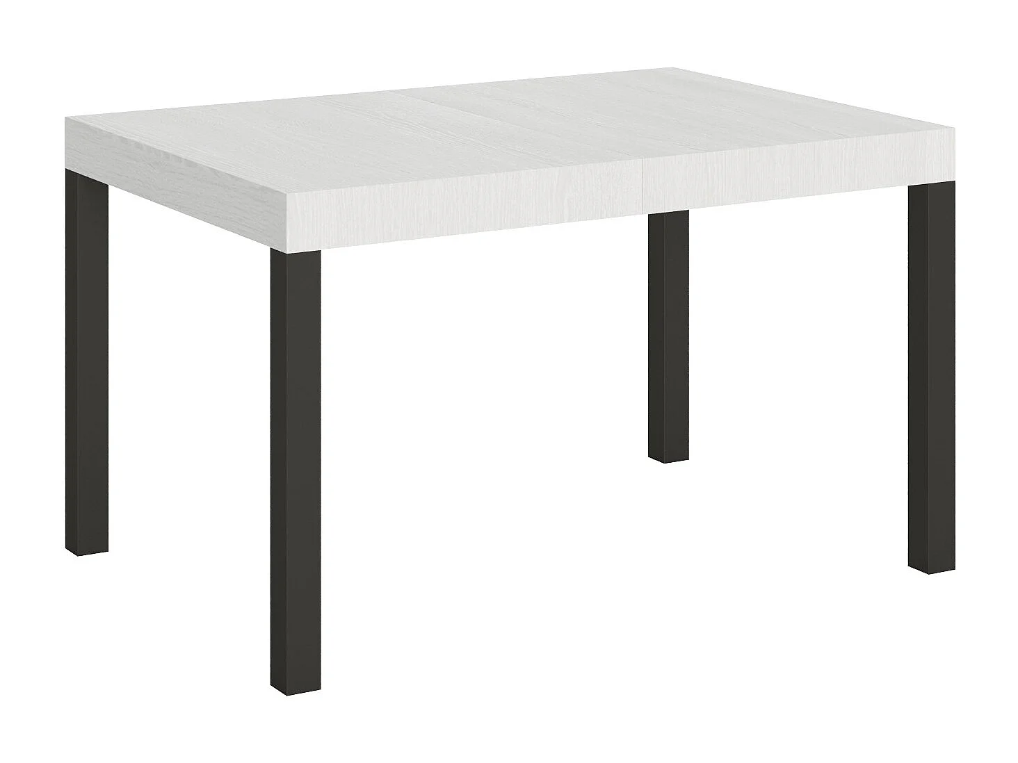 Table à manger extensible Karry-Couleur Blanc-Sur roulettes-130 à 390cm