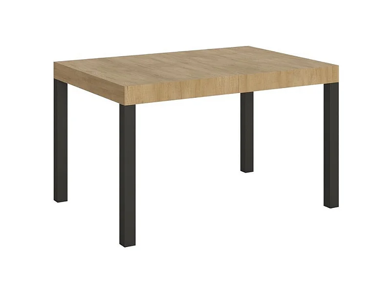 Table à manger extensible Karry-Couleur Naturel-2 pieds-130 à 390cm