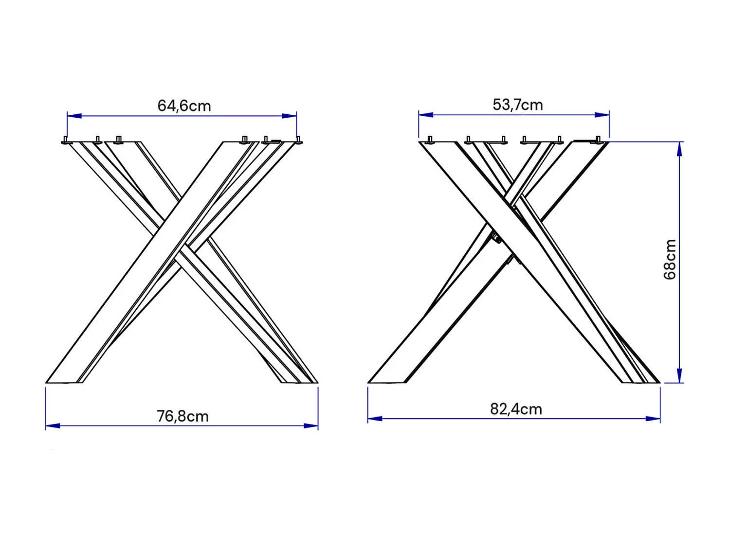 Petite table carrée extensible 90x90-194 pieds acier blanc Karzy-Couleur Blanc