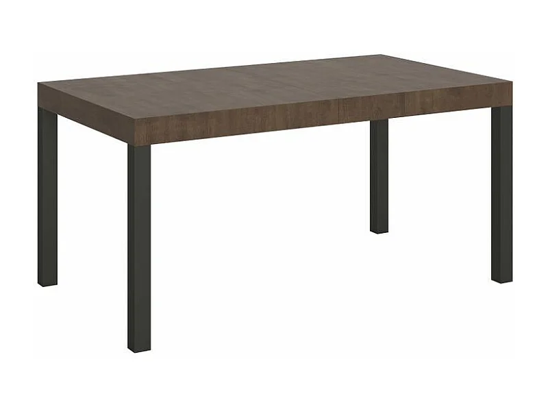 Karry uitschuifbare eettafel-Kleur Bruin-Steun 4 voet-Uitschuifbare breedte