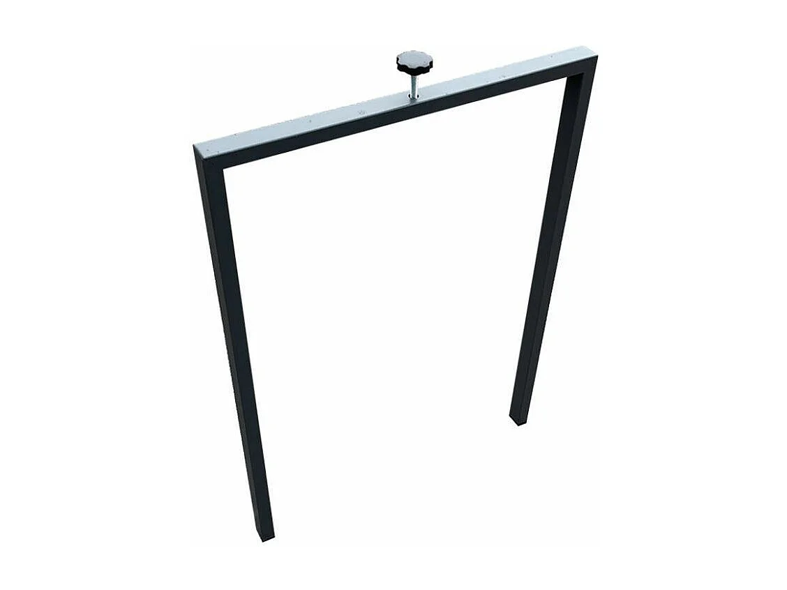 Table extensible blanche et pieds bois noyer 6 à 20 places Kristo 180 à 440cm-Sur roulettes