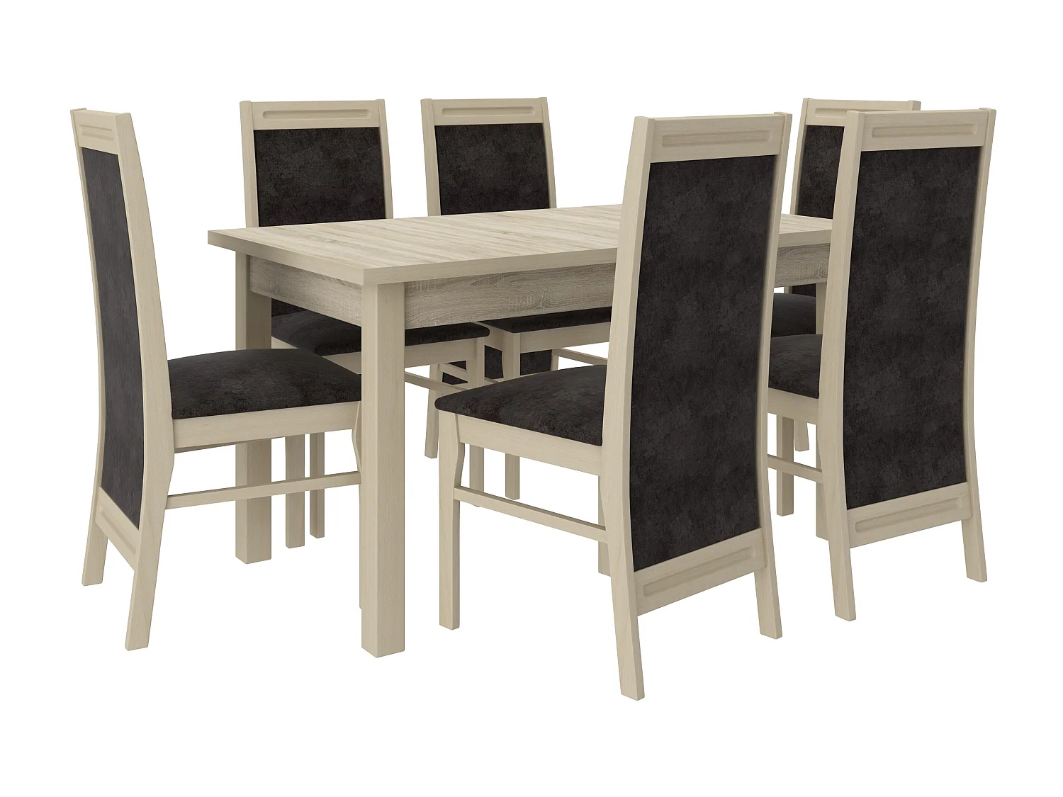 Table extensible 140-180cm en bois clair sonoma Komba