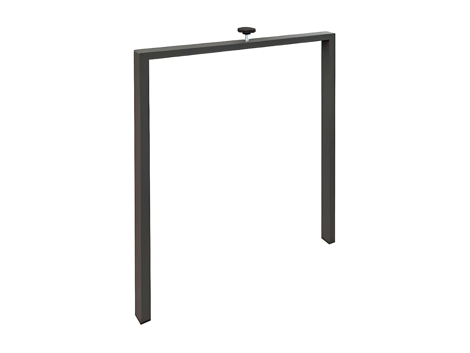 Table extensible 180 à 440cm blanche et métal anthracite Likro-Support 4 pieds