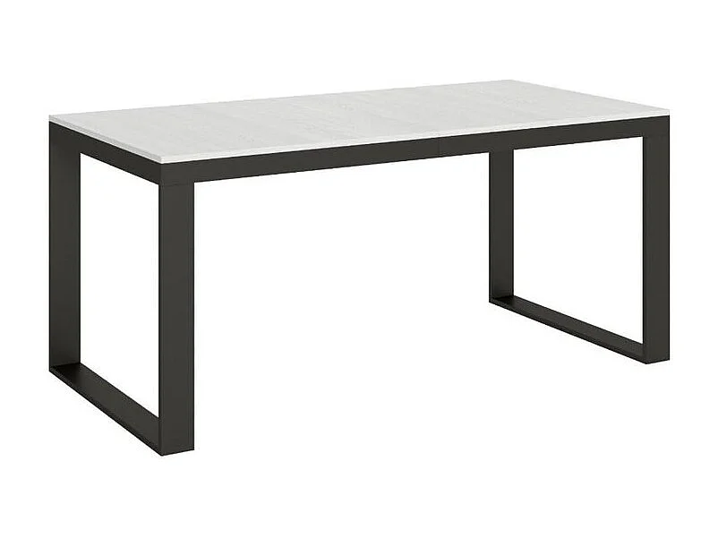 Table à manger extensible Tiroz evolution-Blanc-4 pieds-180 à 440 cm
