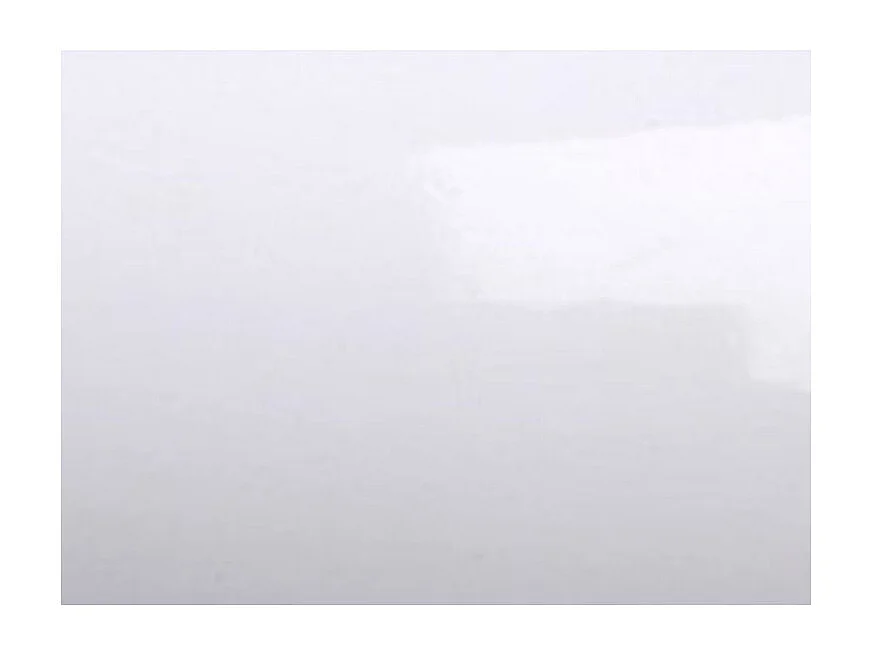 Table rectangulaire extensible orientale 6 à 20 personnes L 160 à 420cm blanc brillant et pieds métal doré Kazay