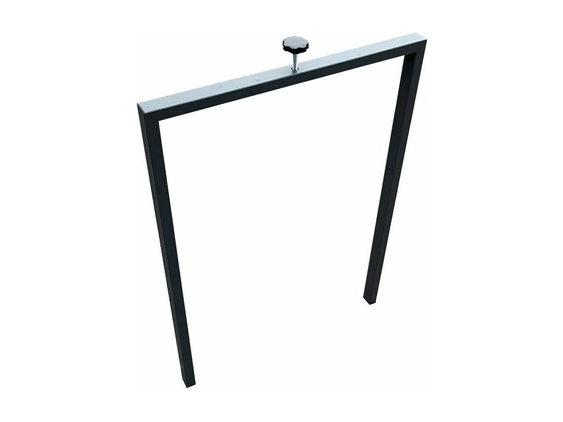Table extensible blanche et pieds gris béton 6 à 12 personnes Kristo L 180 à 284cm-Sur roulettes