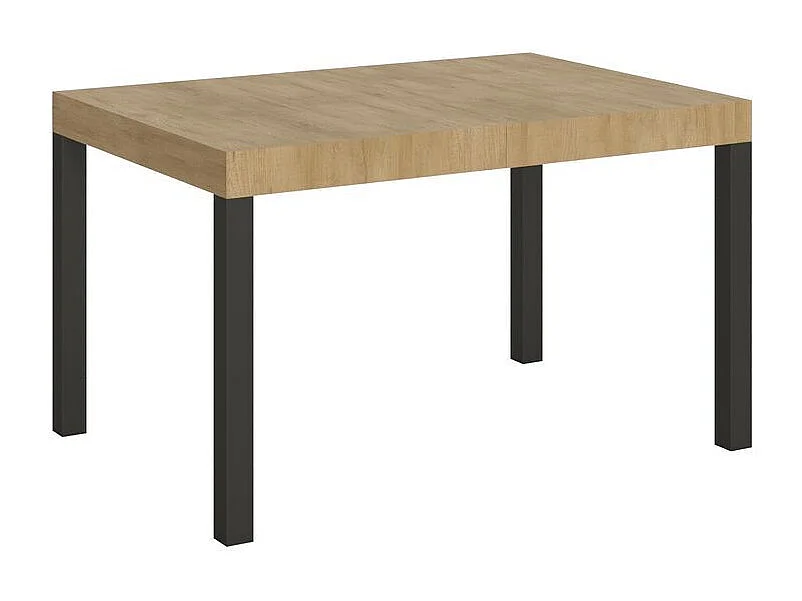 Table à manger extensible Karry-Couleur Naturel-4 pieds-130 à 390cm