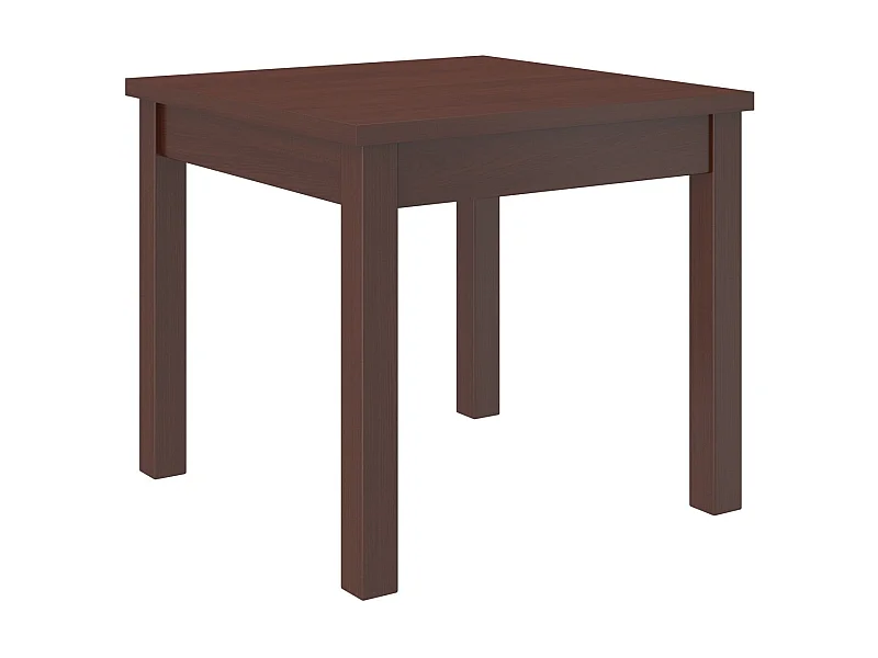 Petite table à manger carrée 80-80cm en bois Noyer foncé Orka