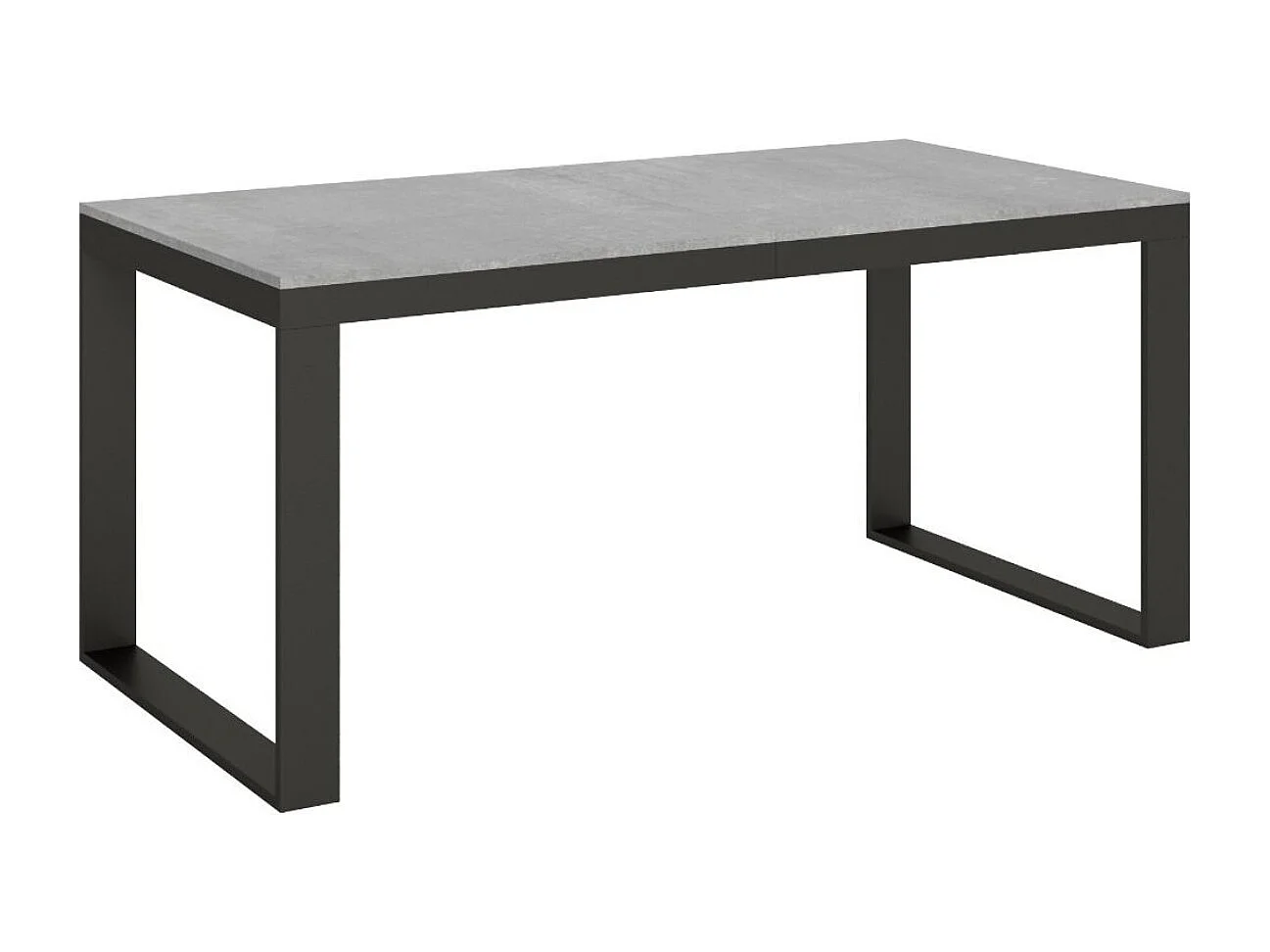 Mesa de comedor extensible tiroz evolución-Gris cemento-2 pies-180 à 284cm