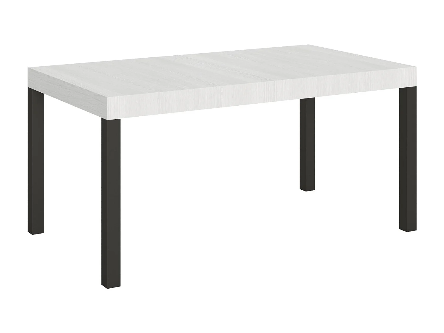 Table à manger extensible Karry-Couleur Blanc-Sur roulettes-160 à 420cm