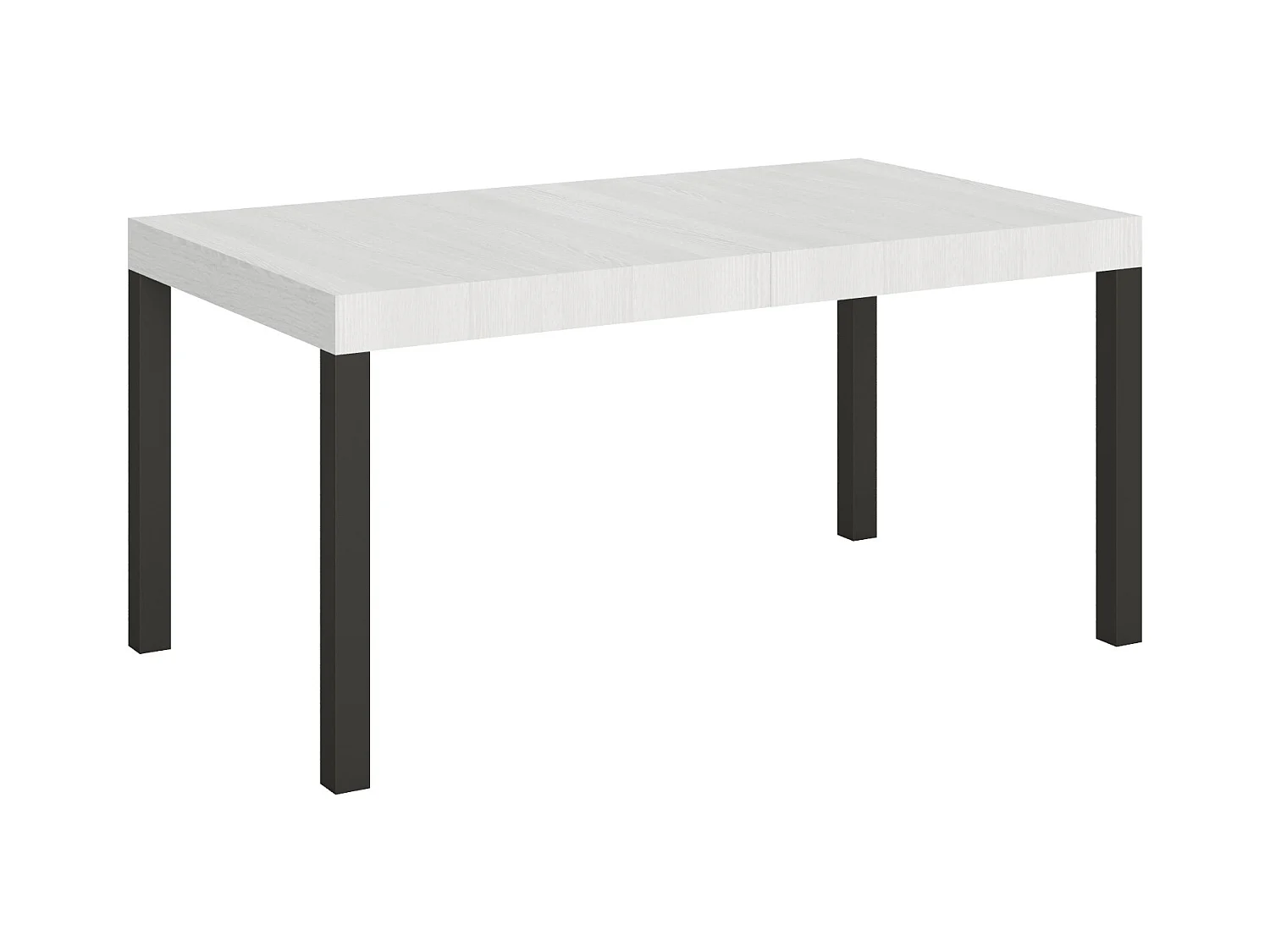 Table à manger extensible Karry-Couleur Blanc-Sur roulettes-160 à 420cm