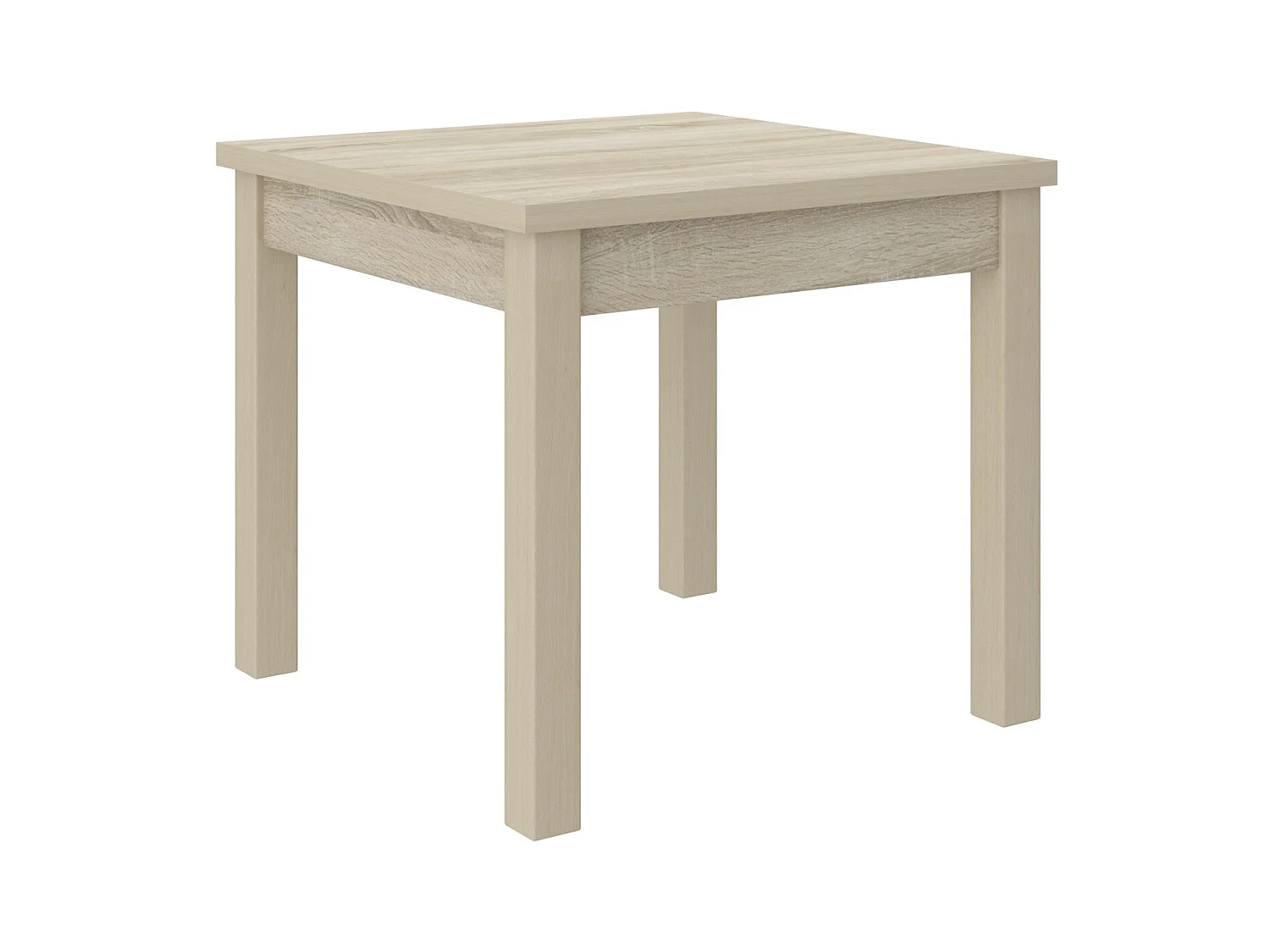Petite table à manger carrée 80-80cm en bois clair sonoma Orka