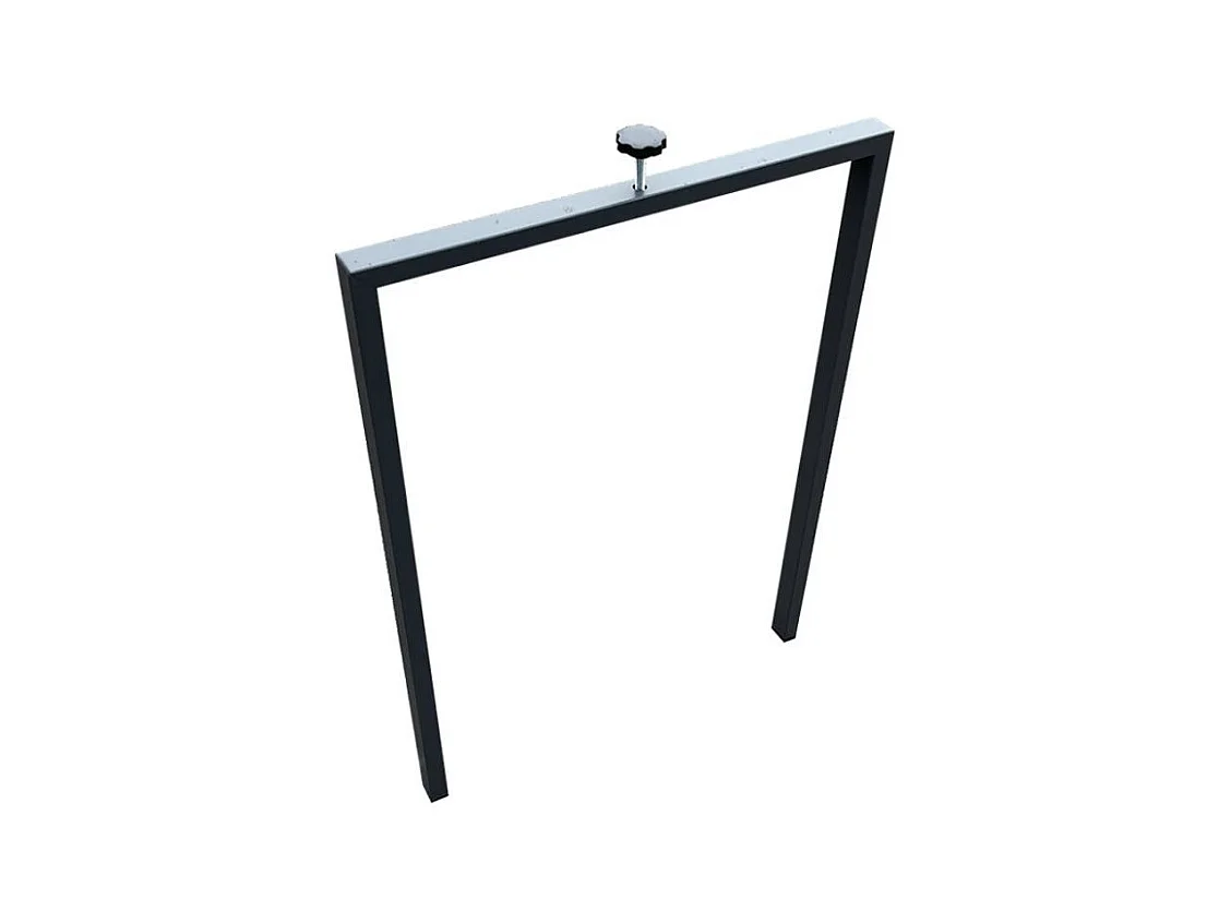 Table à manger extensible Karry-Couleur Gris ciment-2 pieds-130 à 390cm