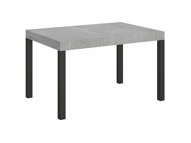 Table à manger extensible Karry-Couleur Gris ciment-2 pieds-130 à 390cm