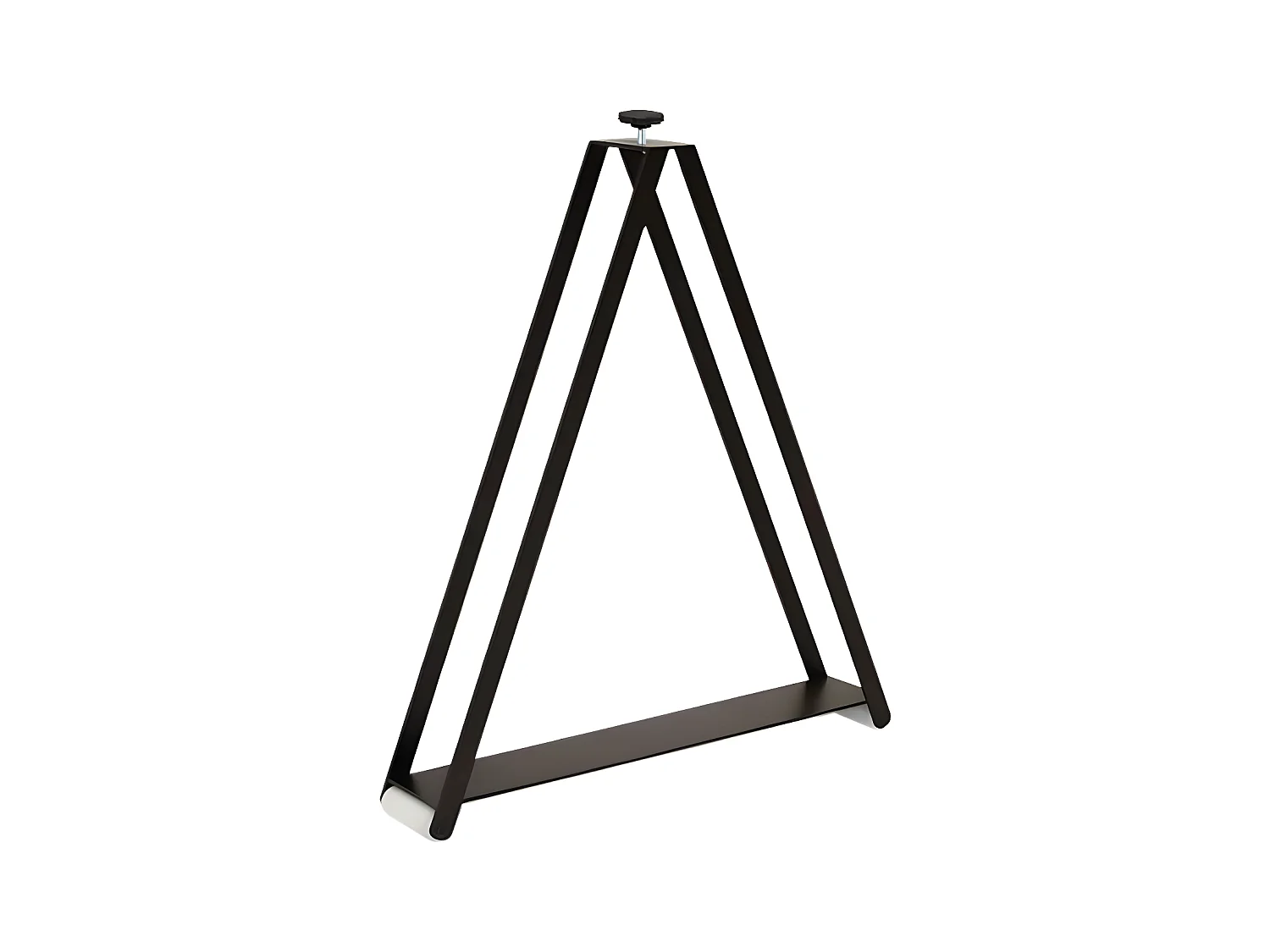 Table extensible 180 à 440cm gris béton et métal anthracite Likro-Support 4 pieds