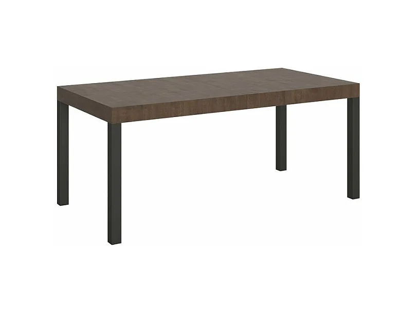Table à manger extensible Karry-Couleur Marron-4 pieds-180 à 440cm