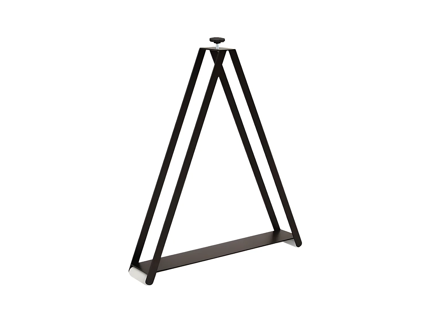 Table extensible 180 à 440cm gris béton et métal anthracite Likro-Pied et support sur roulettes