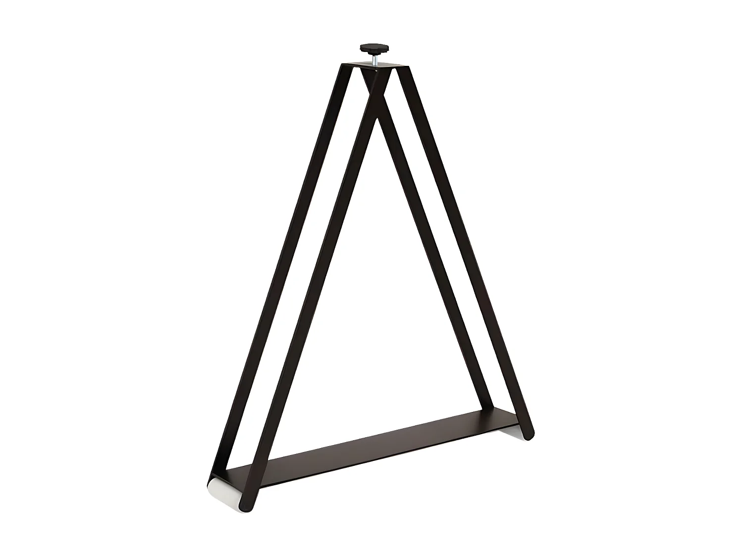 Table extensible 180 à 440cm gris béton et métal anthracite Likro-Pied et support sur roulettes