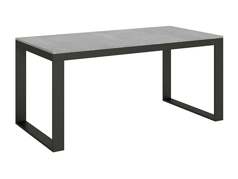 Mesa de comedor extensible tiroz evolución-Gris cemento-Base y soporte con ruedas-180 à 440cm